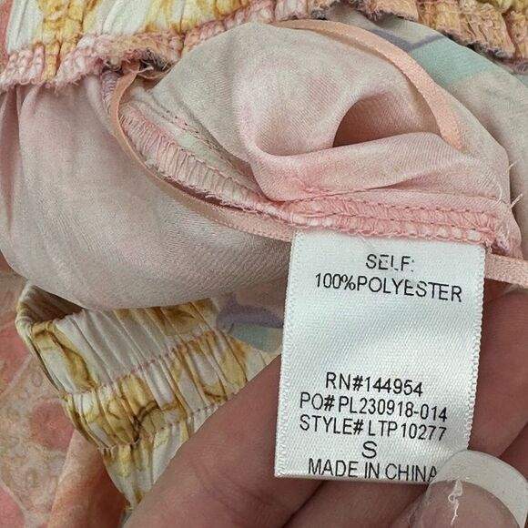 2pc Luxxel Uptown Chic Satin Short Set Button Down Floral - Picture 14 of 14